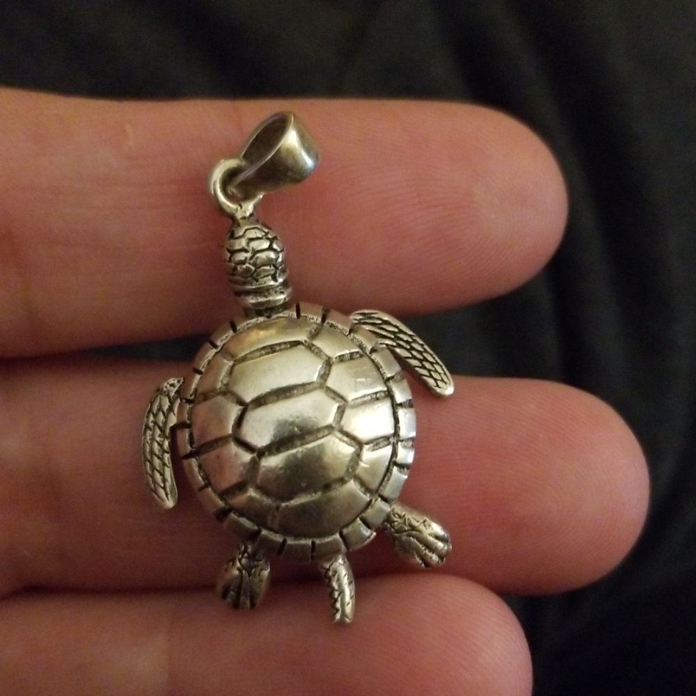Turtle Sterling Silver Pendant